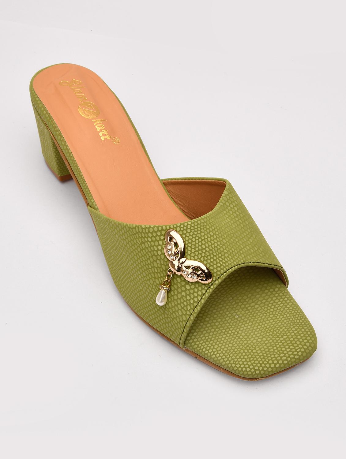 women slip on block heel sandal - 20160251 -  Standard Image - 1