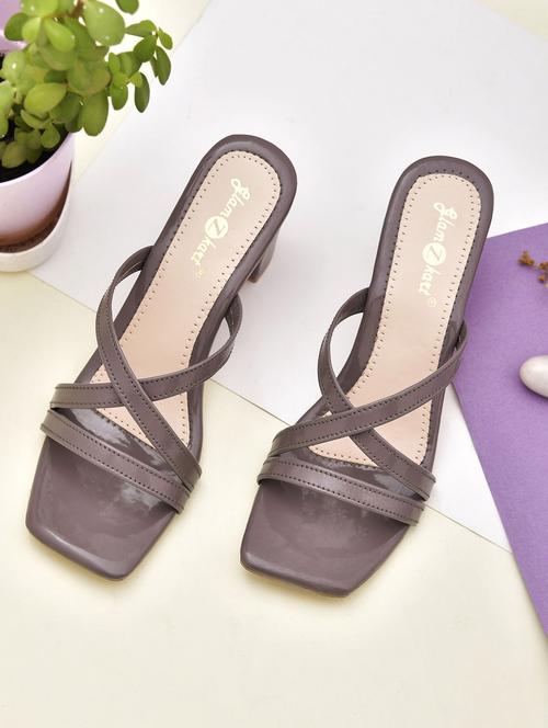 women slip on block heel sandal - 20160254 - Standard Image - 0