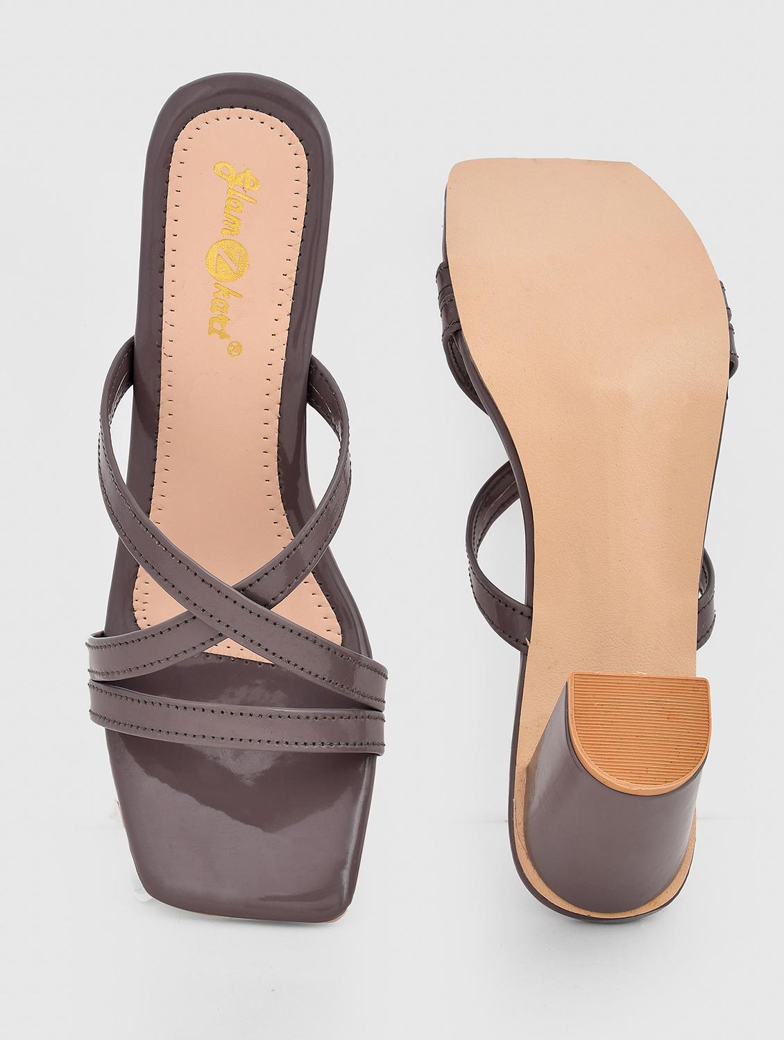women slip on block heel sandal - 20160254 - Standard Image - 4