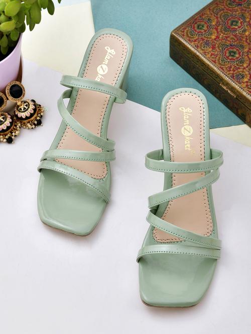 women slip on block heel sandal - 20160257 -  Standard Image - 0