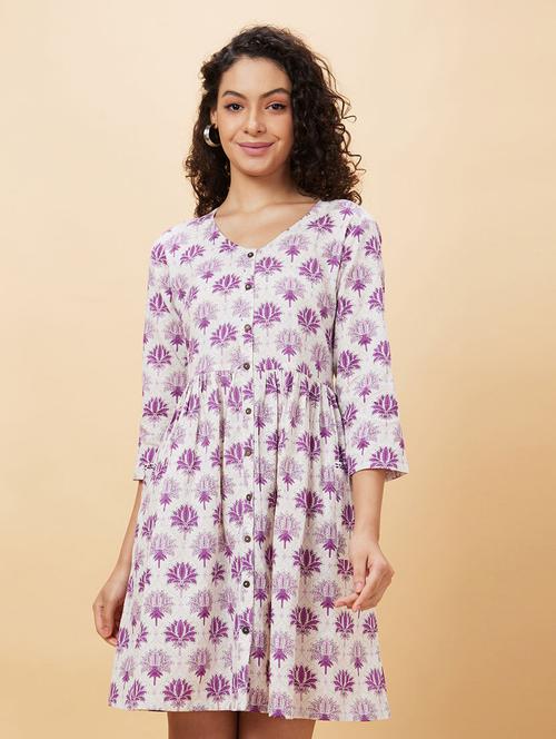 women's fit & flare floral dress - 20161039 - Standard Image - 0
