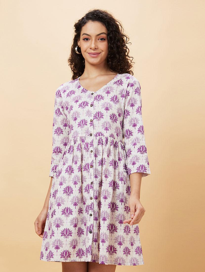 women's fit & flare floral dress - 20161039 - Zoom Image - 0