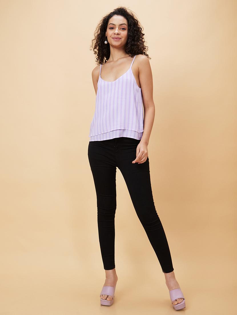 women's layered shoulder strap top - 20161044 -  Standard Image - 1