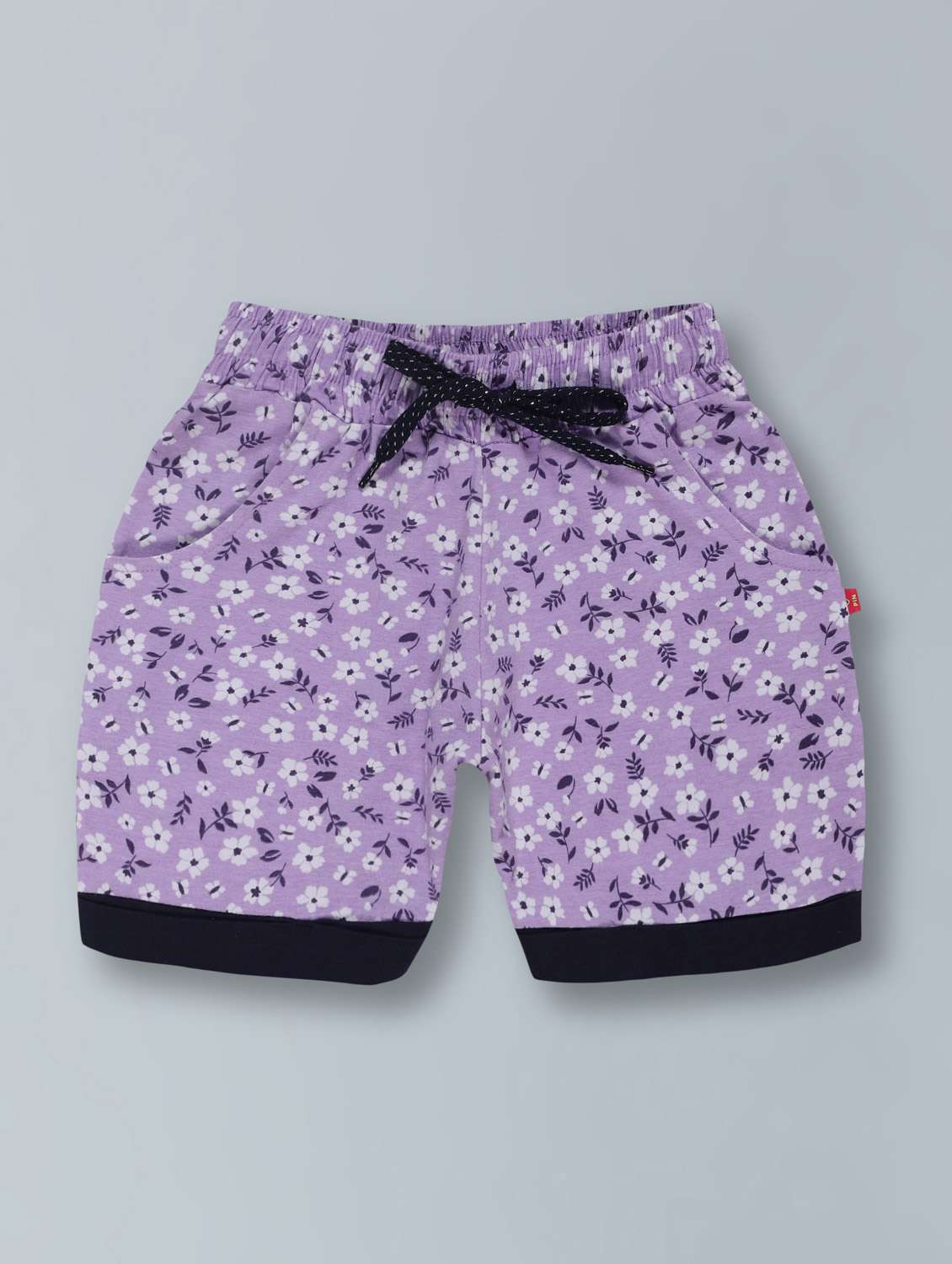 purple printed shorts  - 20161605 -  Standard Image - 1