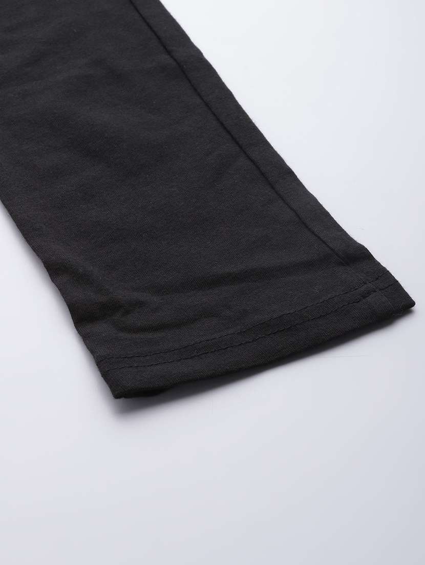 plus size black solid full length legging - 20162212 - Standard Image - 4