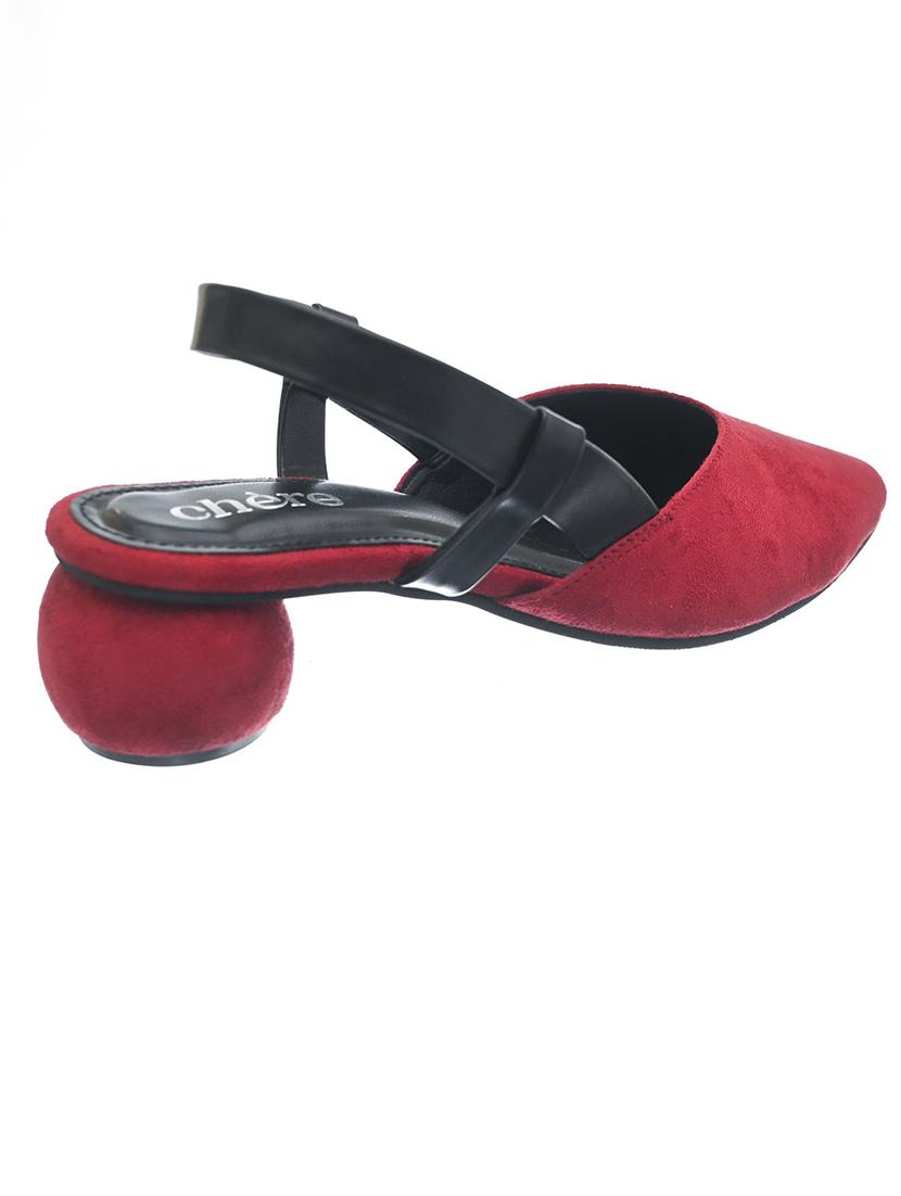 women red back strap sandal - 20162270 - Standard Image - 4