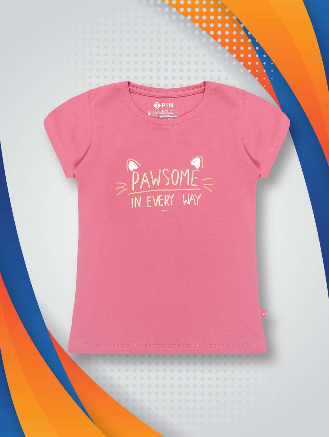 girls crew neck printed regular tee