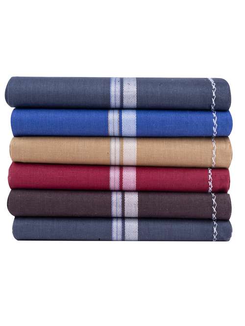 pack of 6 cotton handkerchief