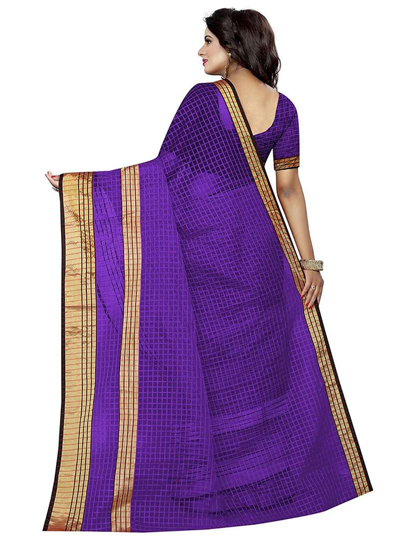 women's self design purple colored saree with blouse - 20163197 -  Standard Image - 1