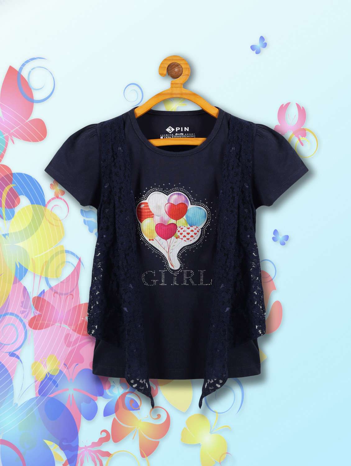 girls round neck top