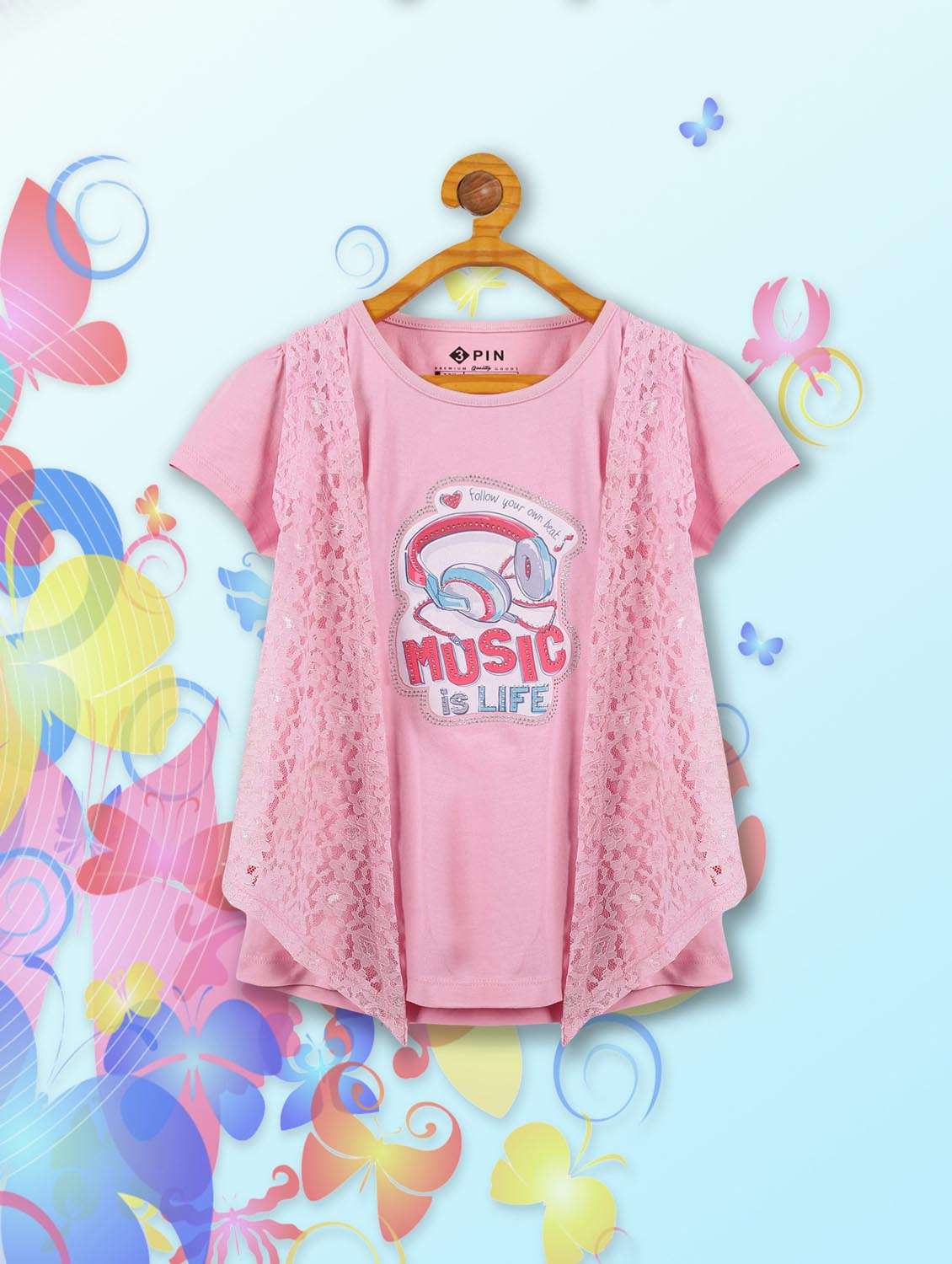 girls round neck top