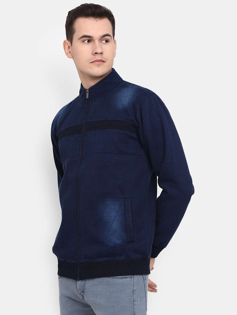 blue cotton casual jacket - 20163846 - Standard Image - 1