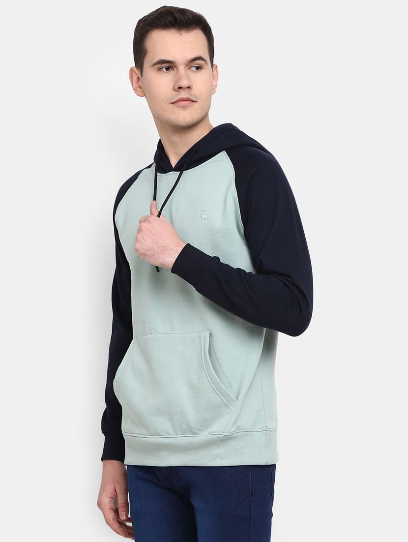 mens color block sweatshirt - 20163863 - Standard Image - 1