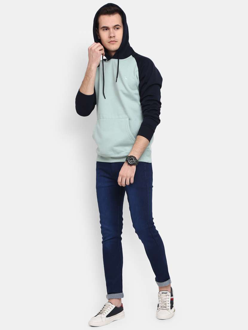 mens color block sweatshirt - 20163863 - Standard Image - 4