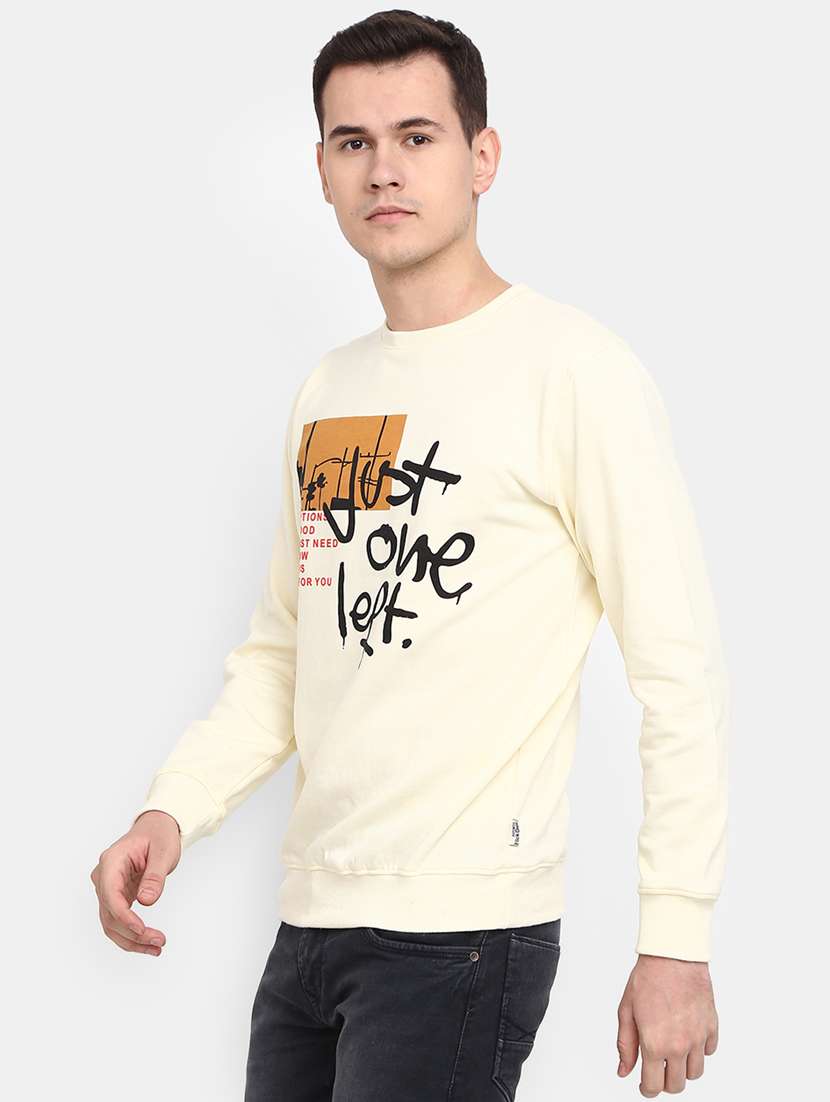 mens front print sweatshirt - 20163873 -  Standard Image - 1