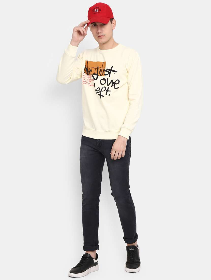 mens front print sweatshirt - 20163873 -  Standard Image - 4