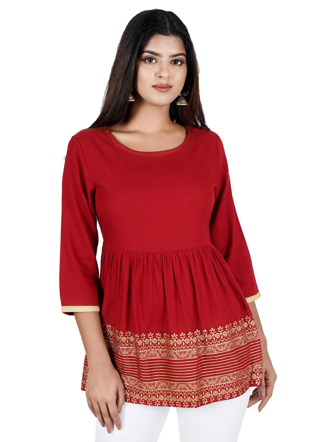 women solid regular tunic - 20163980 - Standard Image - 1