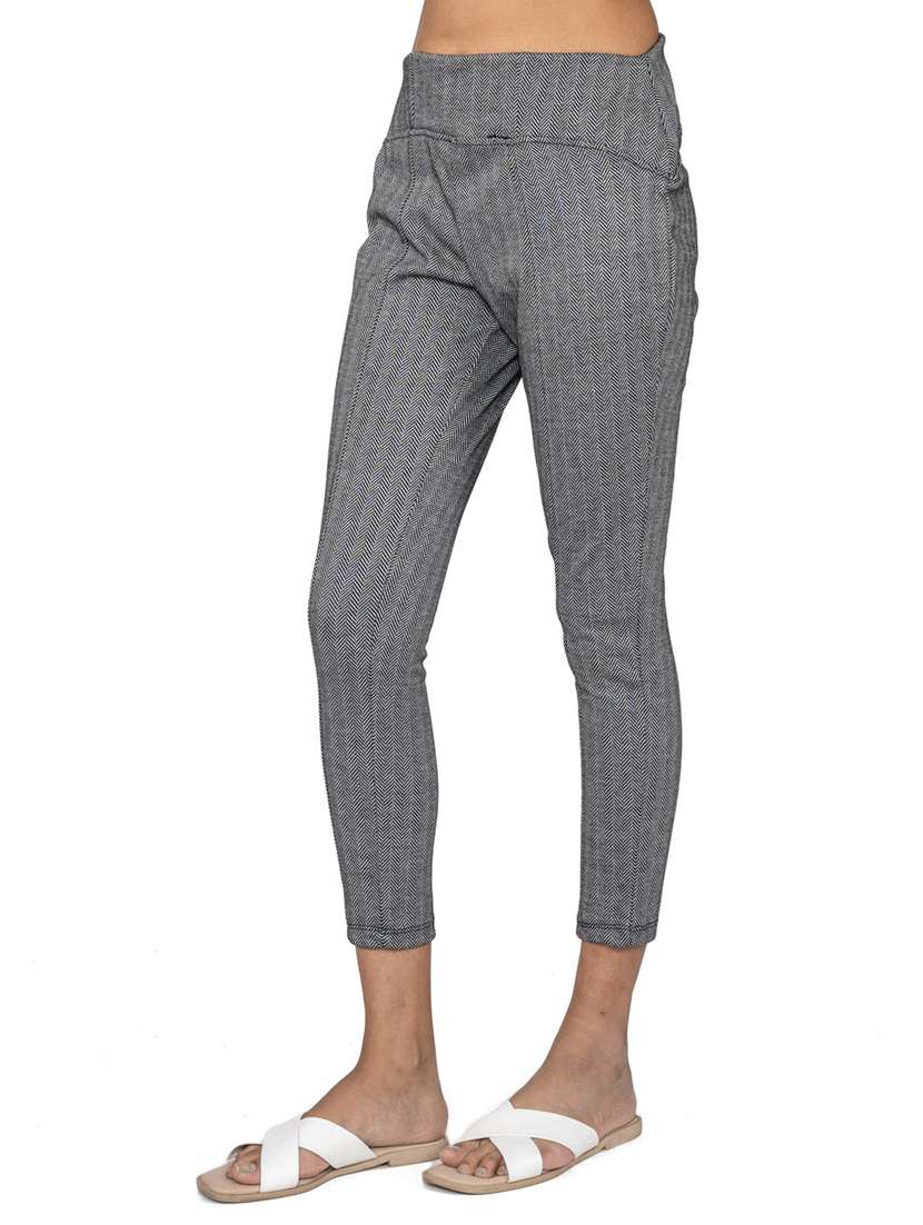 grey crepe trousers - 20164004 -  Standard Image - 1