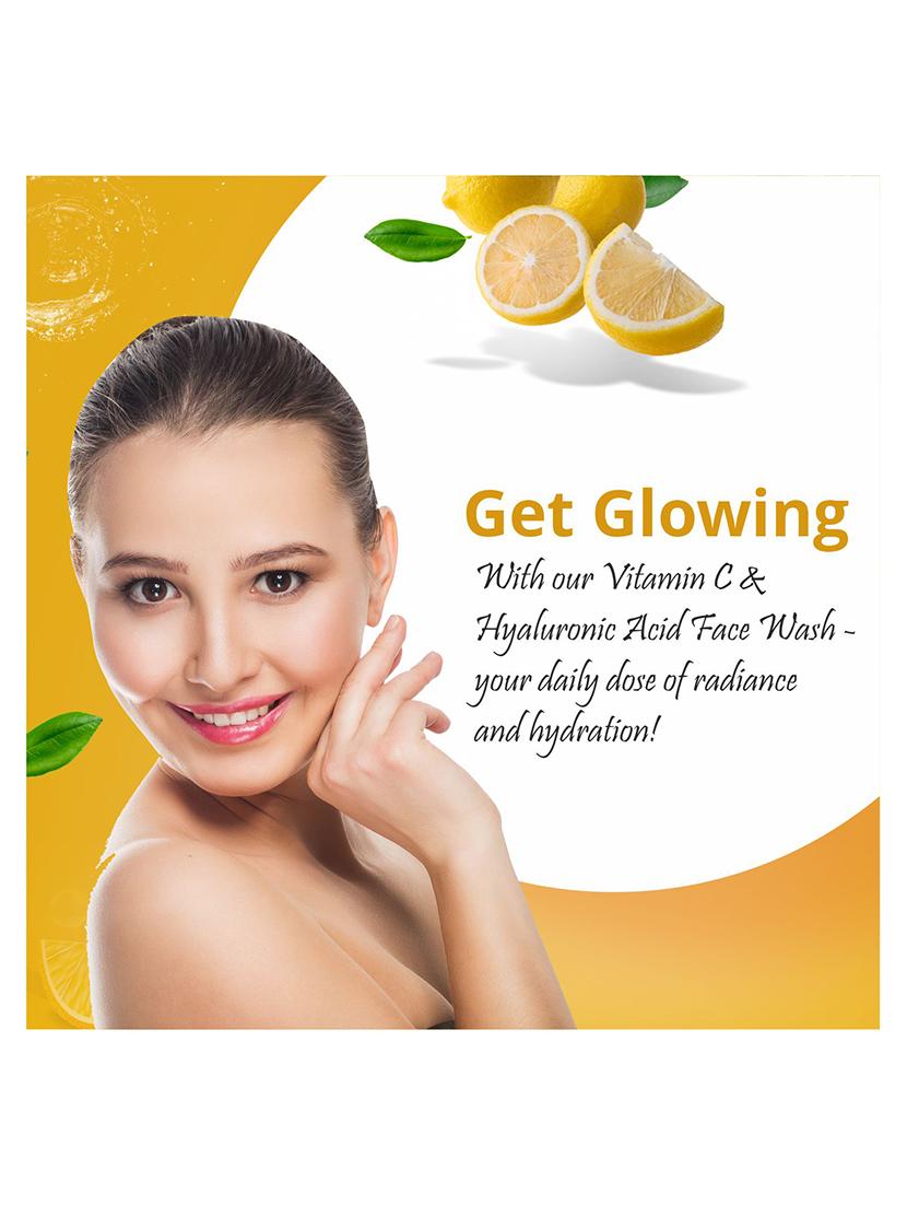 careveda glowgetter - refreshing vitamin c & hyaluronic acid face wash, for all skin types, 100gm - 20164100 - Standard Image - 4