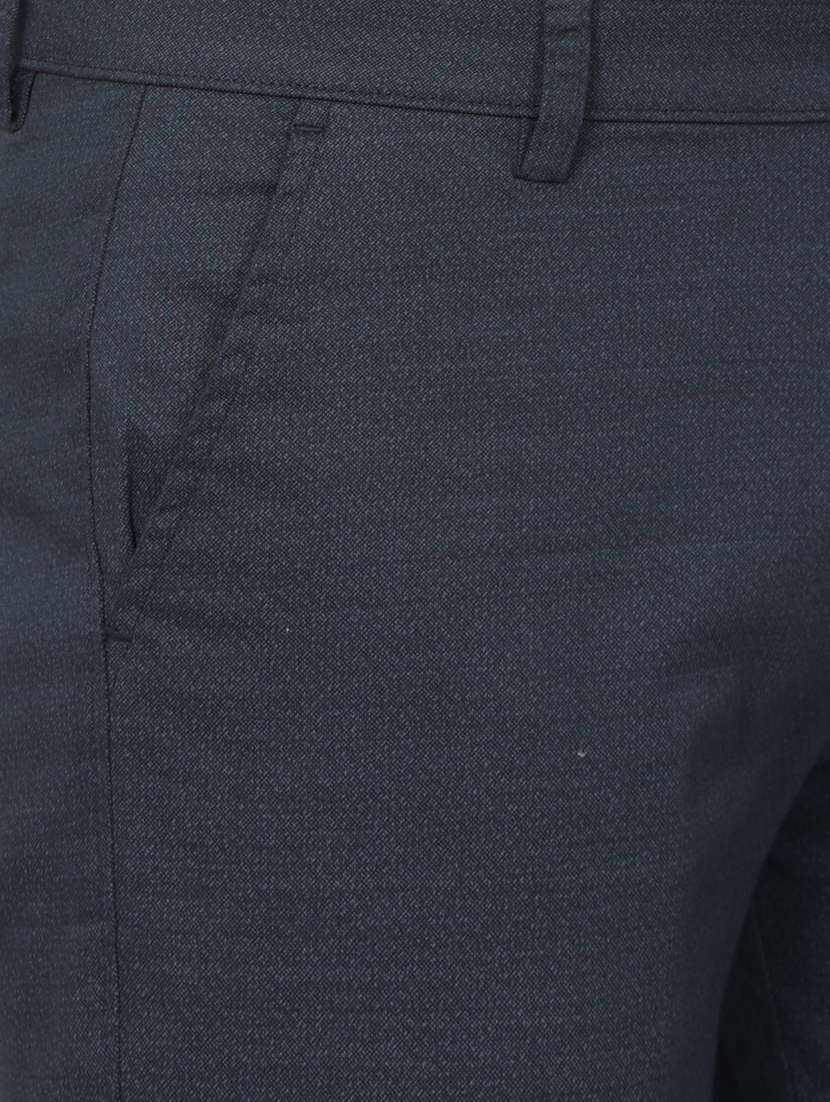 solid flat front casual trouser - 20164163 - Standard Image - 4