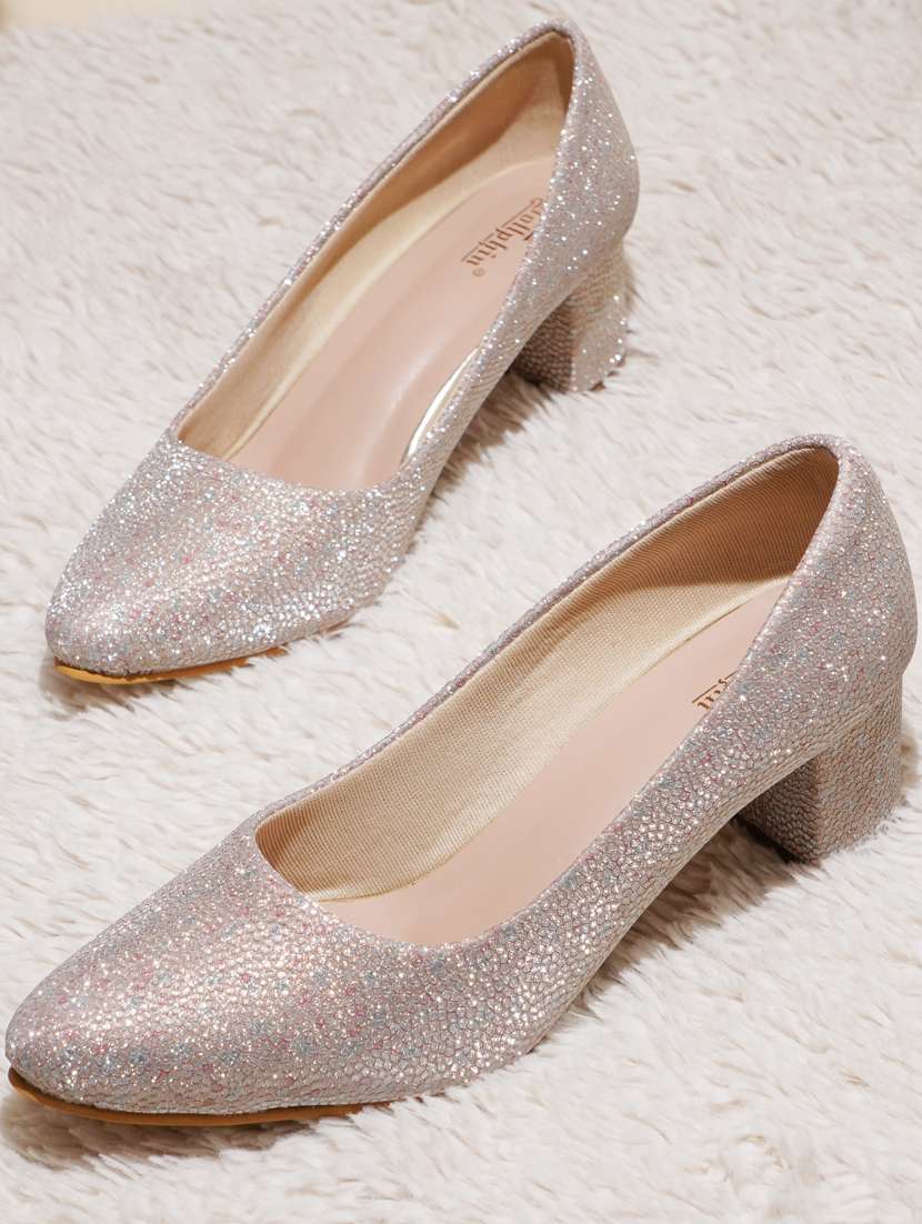 women gold slip on pump - 20165242 -  Standard Image - 1