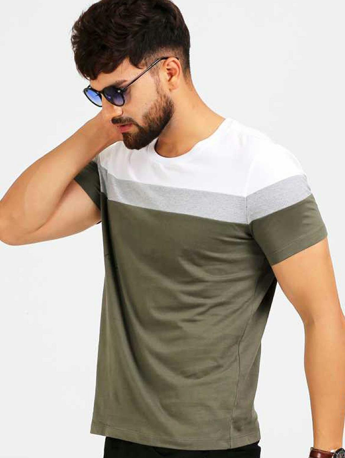 pack of 2 color block regular t-shirt - 20165252 - Standard Image - 1