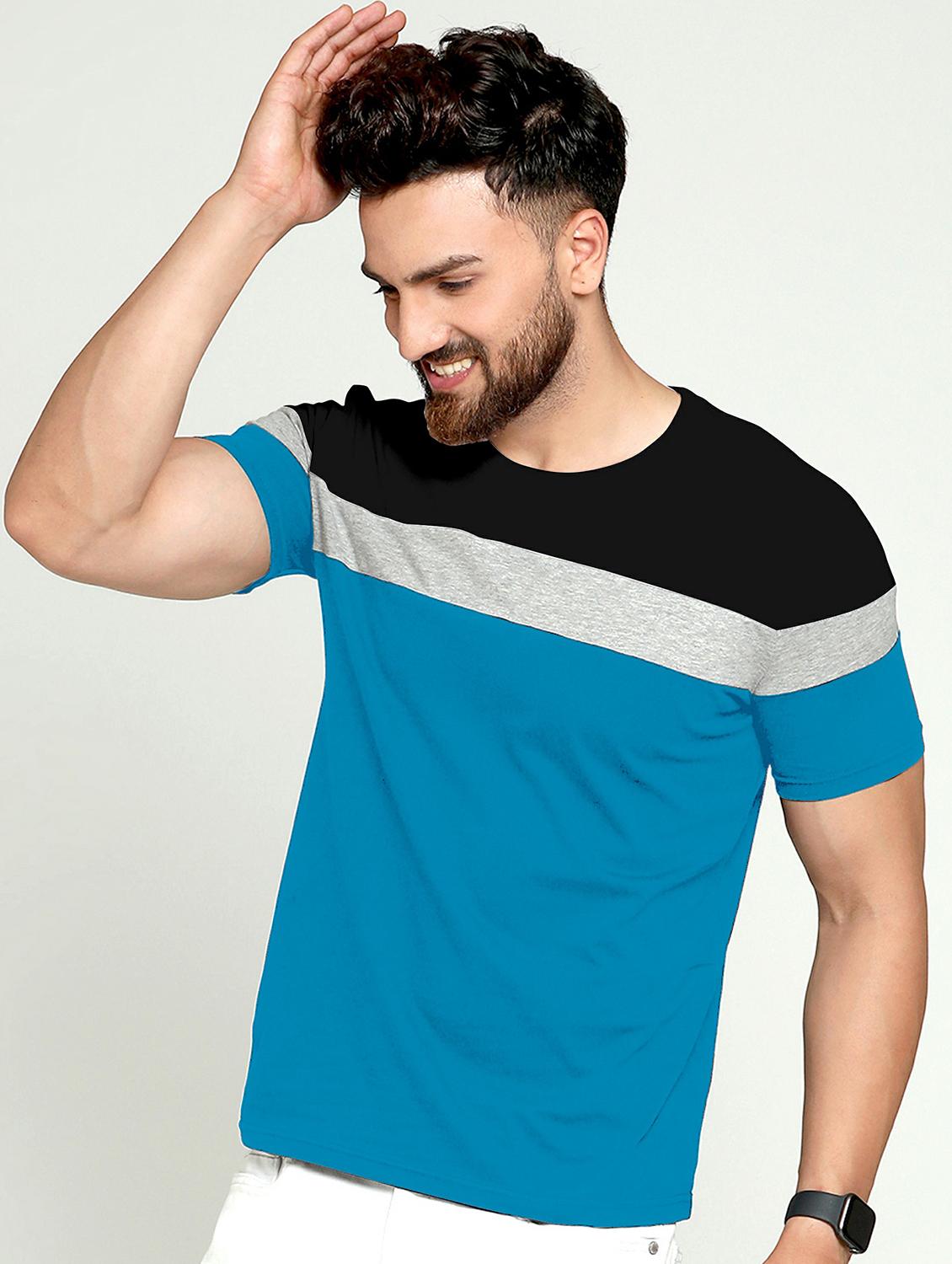 pack of 2 color block regular t-shirt - 20165314 -  Standard Image - 1