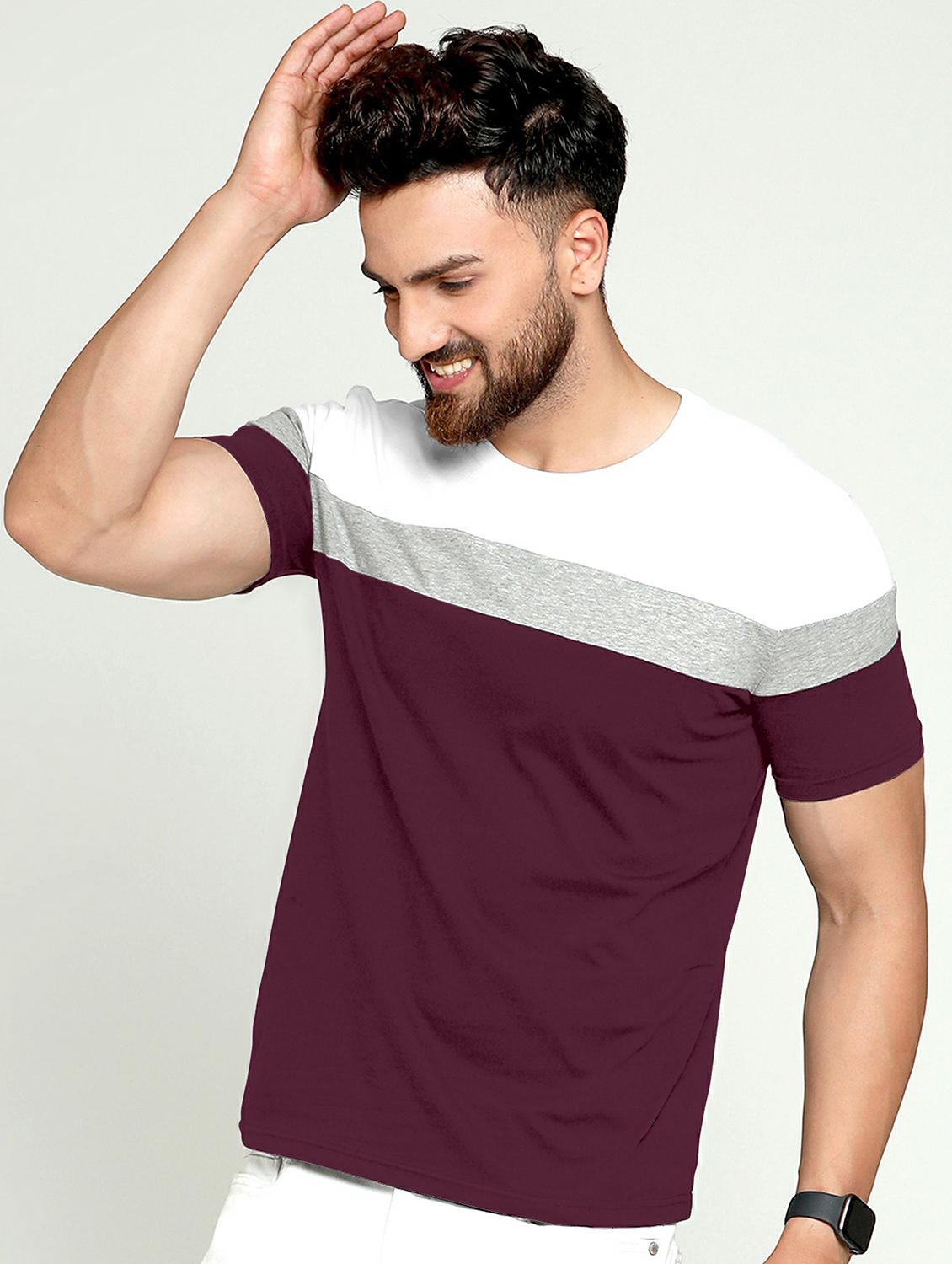 pack of 2 color block regular t-shirt - 20165315 -  Standard Image - 1