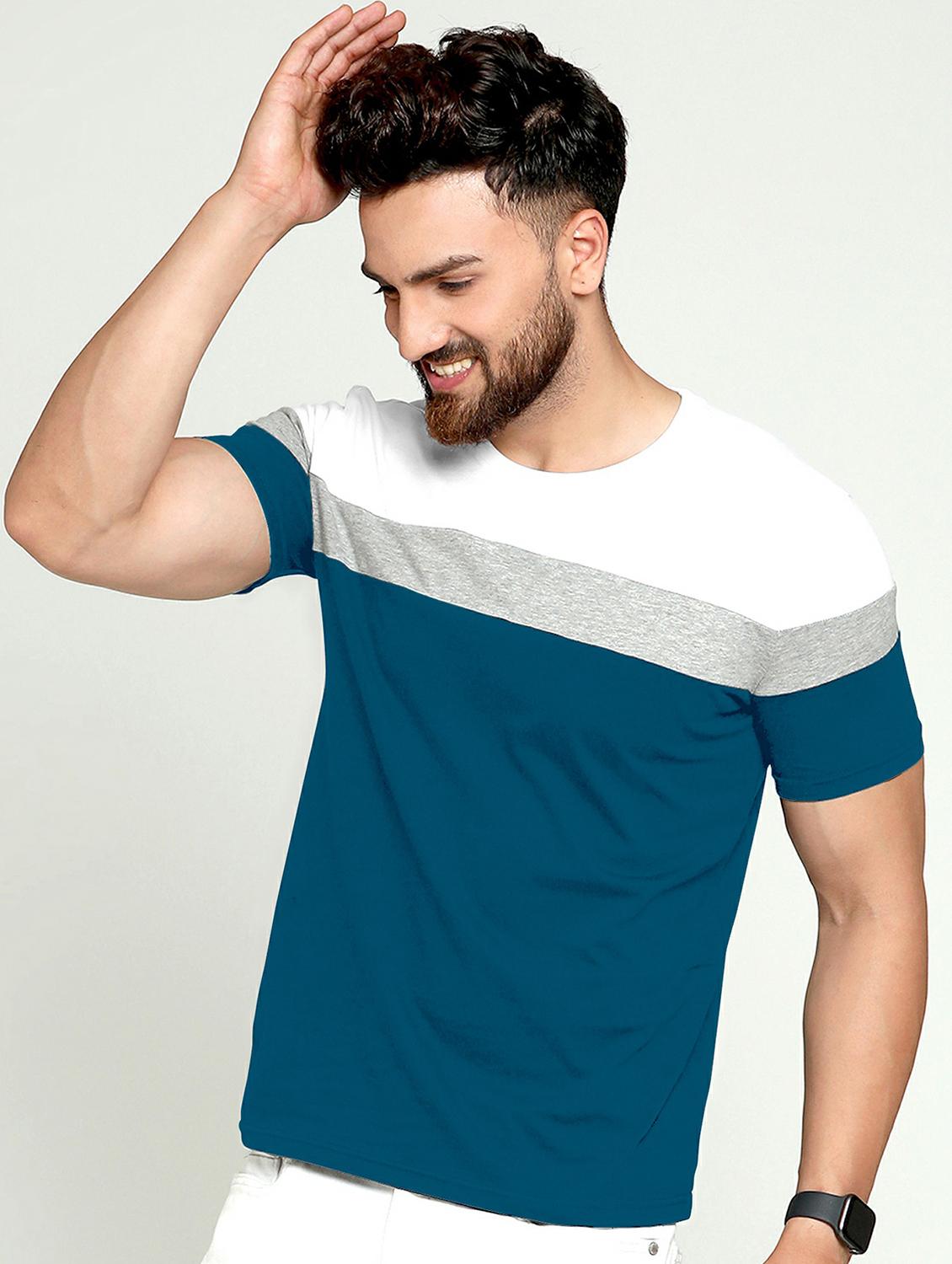 pack of 2 color block regular t-shirt - 20165329 -  Standard Image - 1