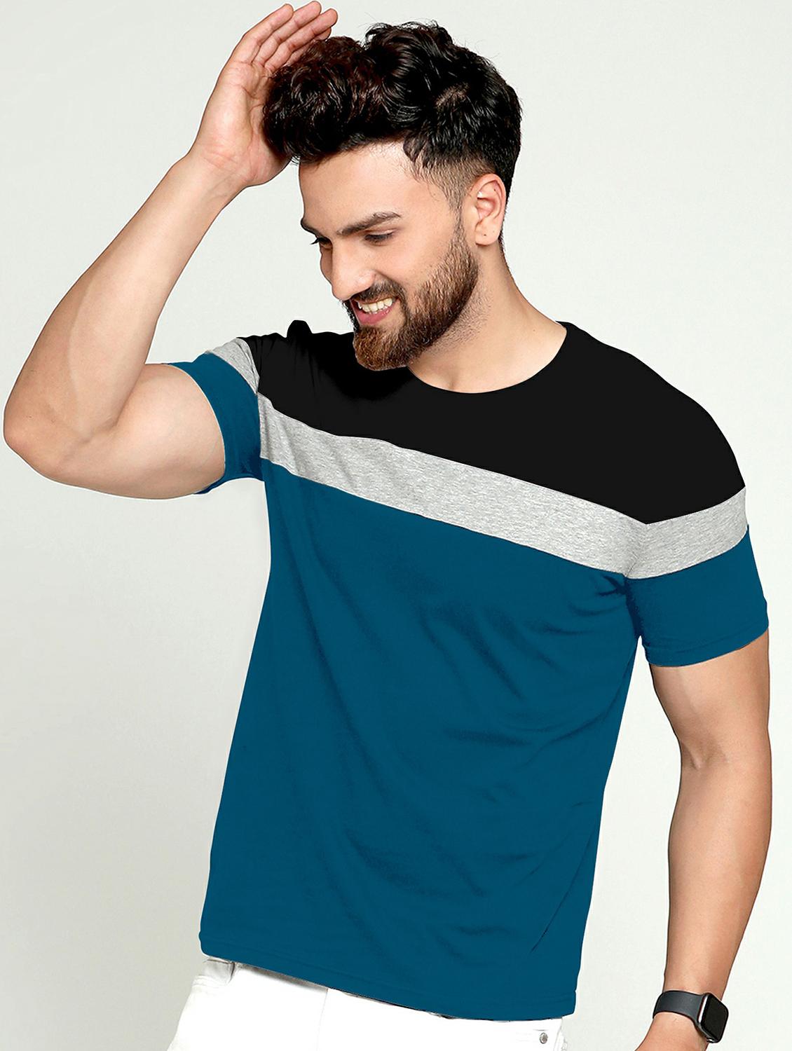 pack of 2 color block regular t-shirts - 20165356 -  Standard Image - 1