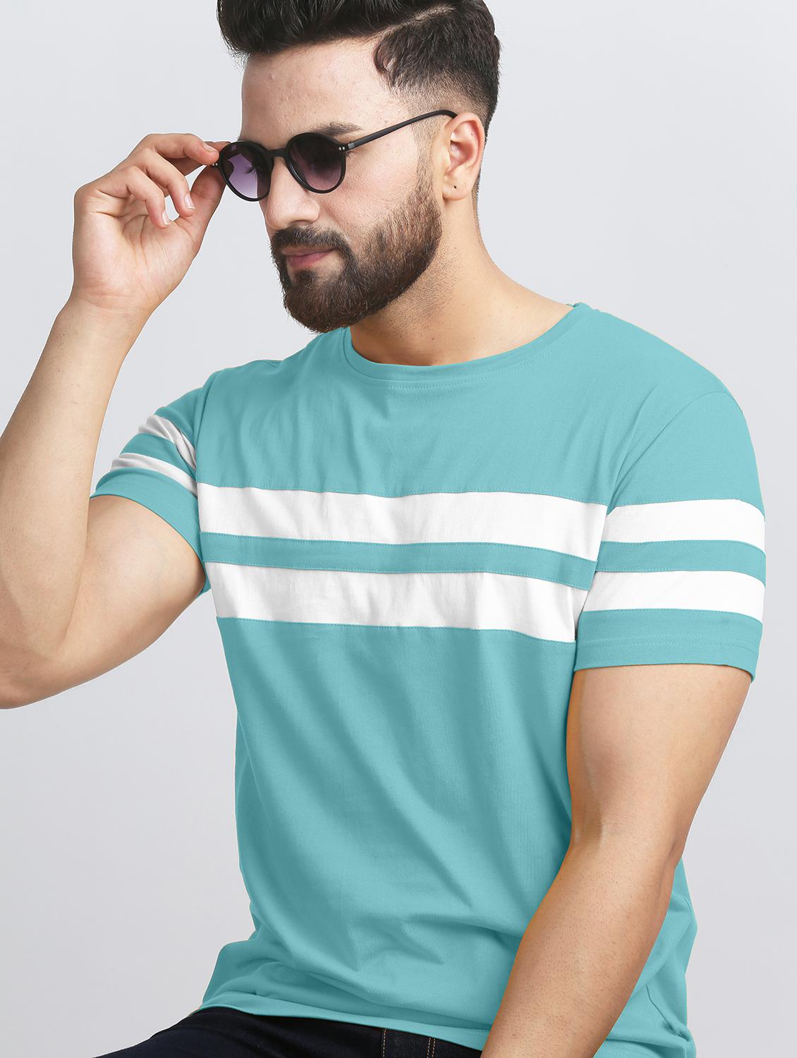 pack of 2 color block regular t-shirts - 20165376 - Standard Image - 1