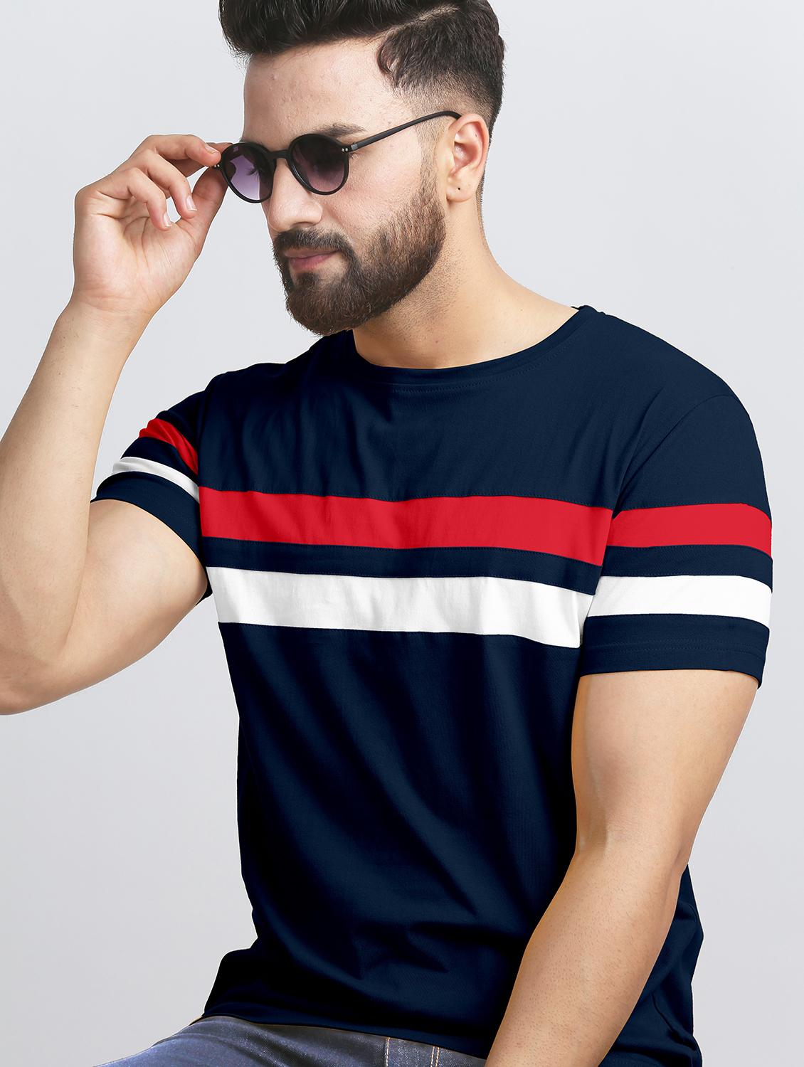 pack of 2 color block regular t-shirts - 20165393 - Standard Image - 1