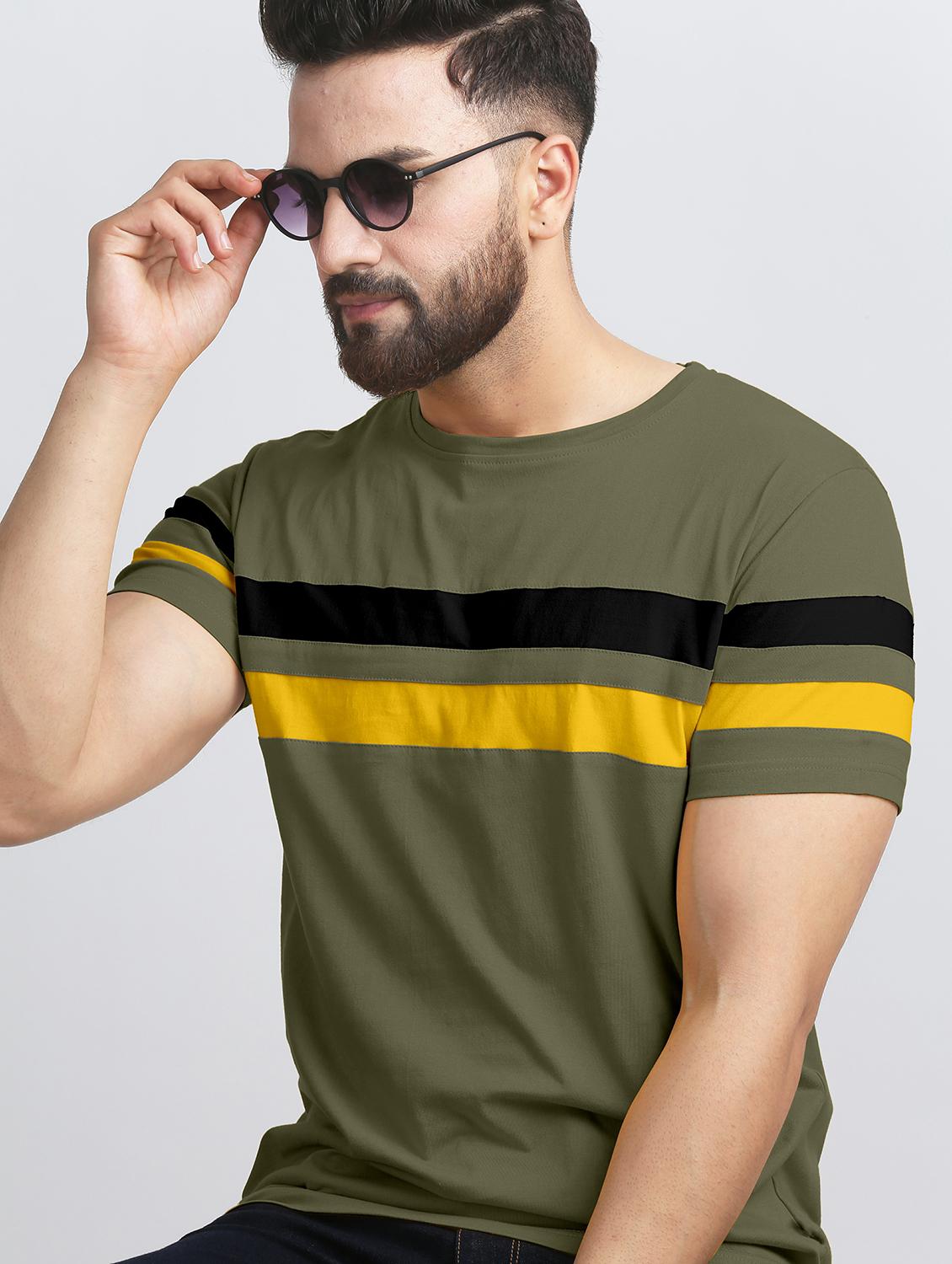 pack of 2 color block regular t-shirts - 20165413 - Standard Image - 1