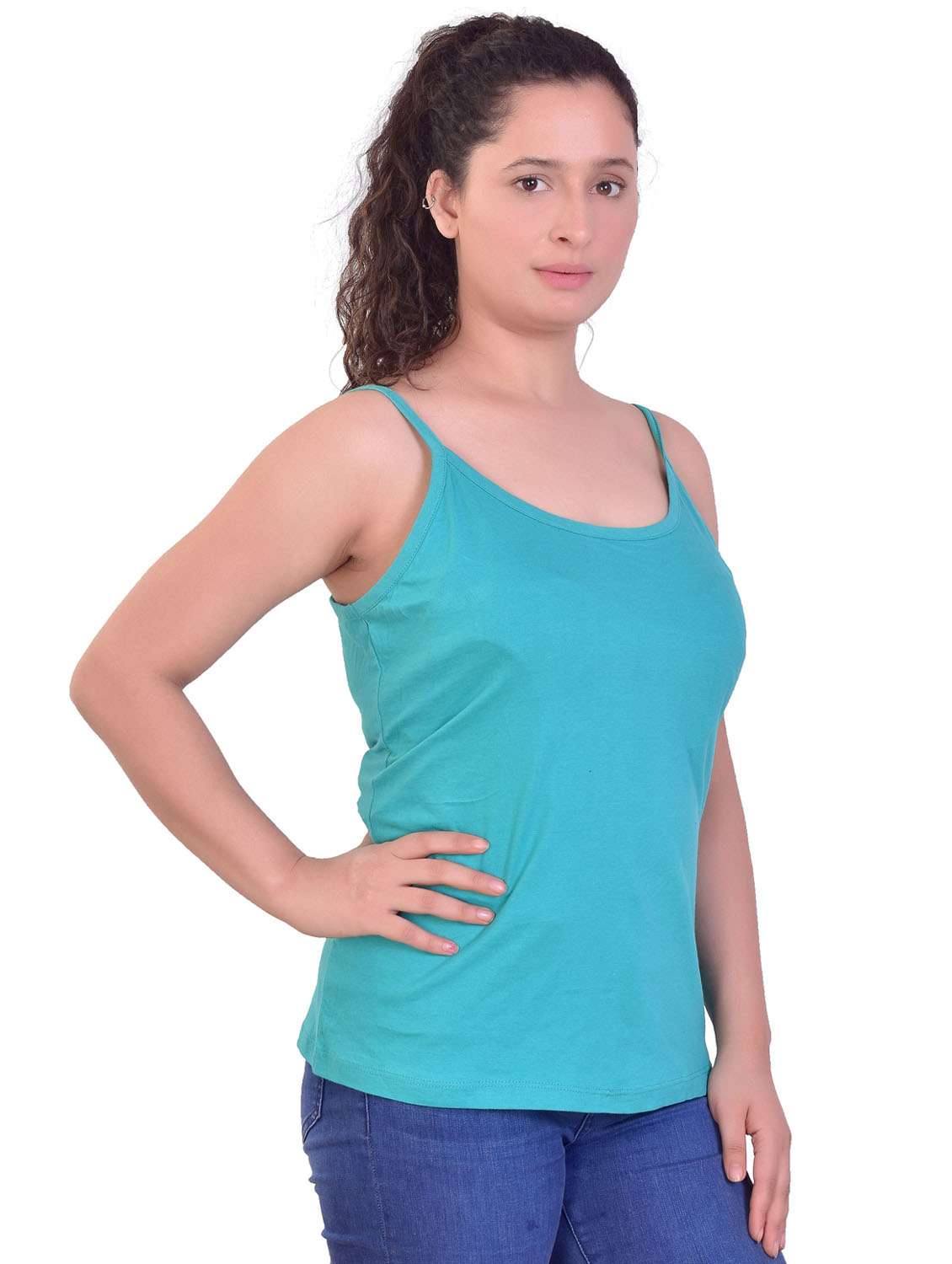 blue solid tank top - 20166098 -  Standard Image - 1
