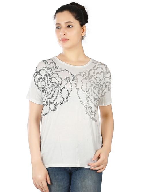 white solid regular top - 20166129 -  Standard Image - 0