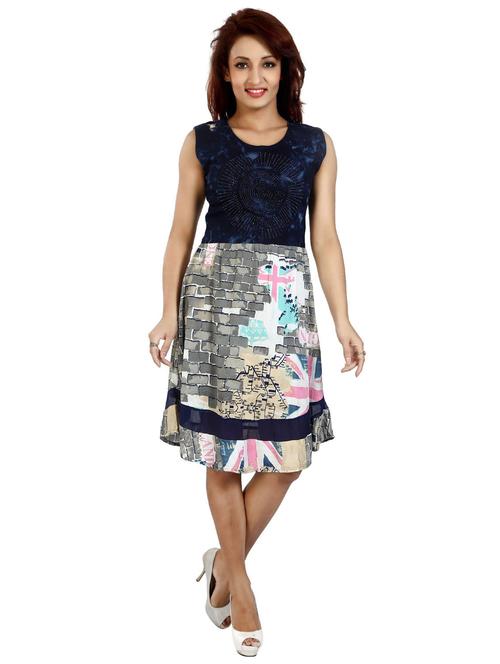 women's fit & flare printed dress - 20166389 -  Standard Image - 0