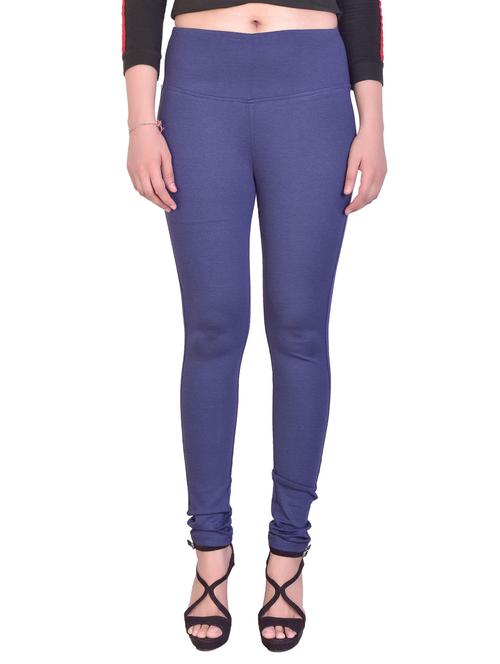 blue solid mid rise full length jegging - 20166608 - Standard Image - 0