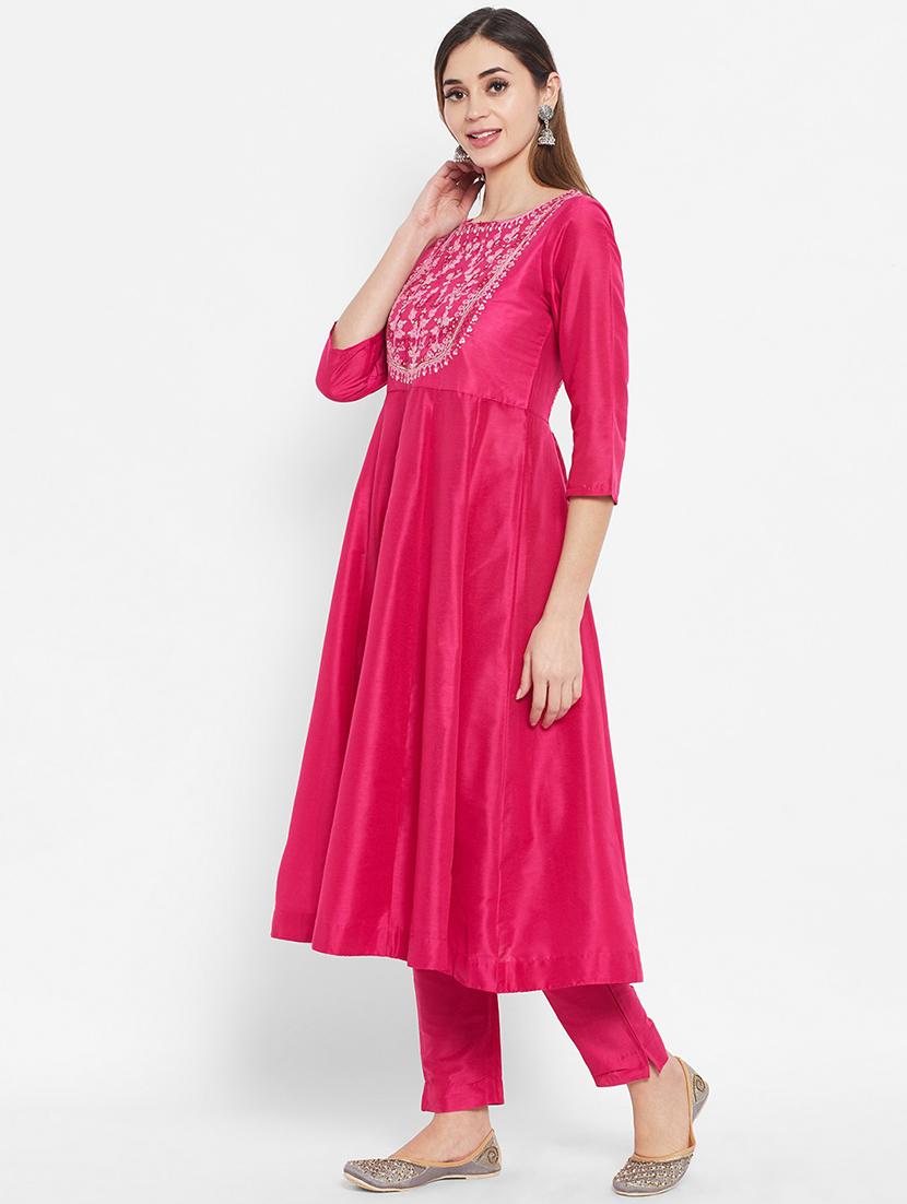embroidered kurta pant set - 20166986 -  Standard Image - 1