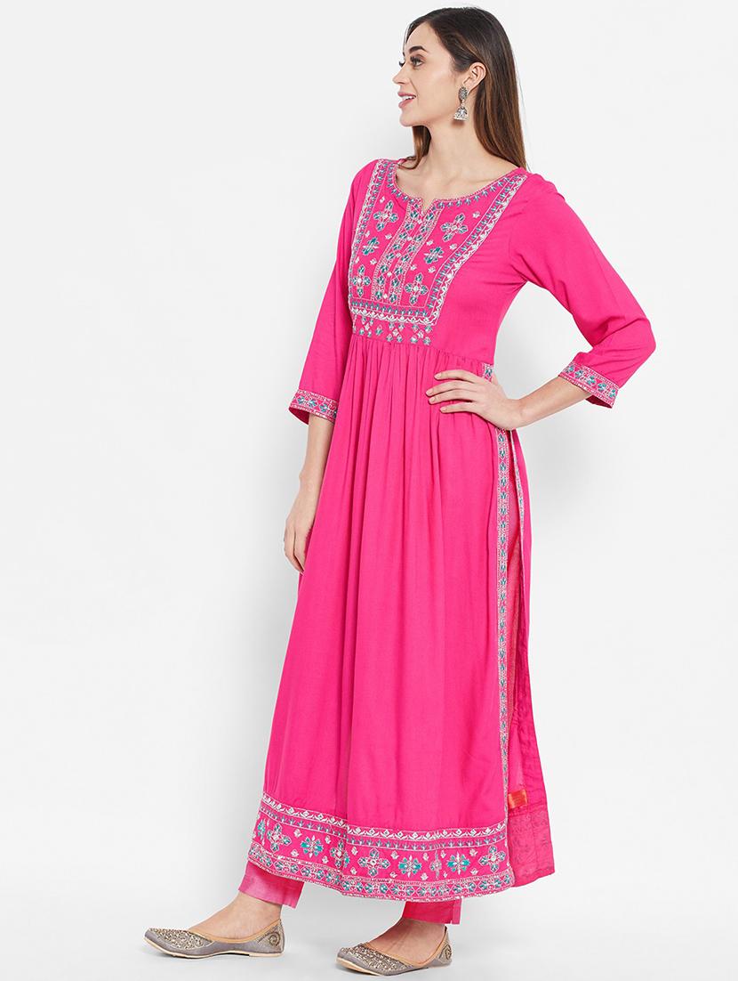 embroidered kurta pant set  - 20166995 -  Standard Image - 1