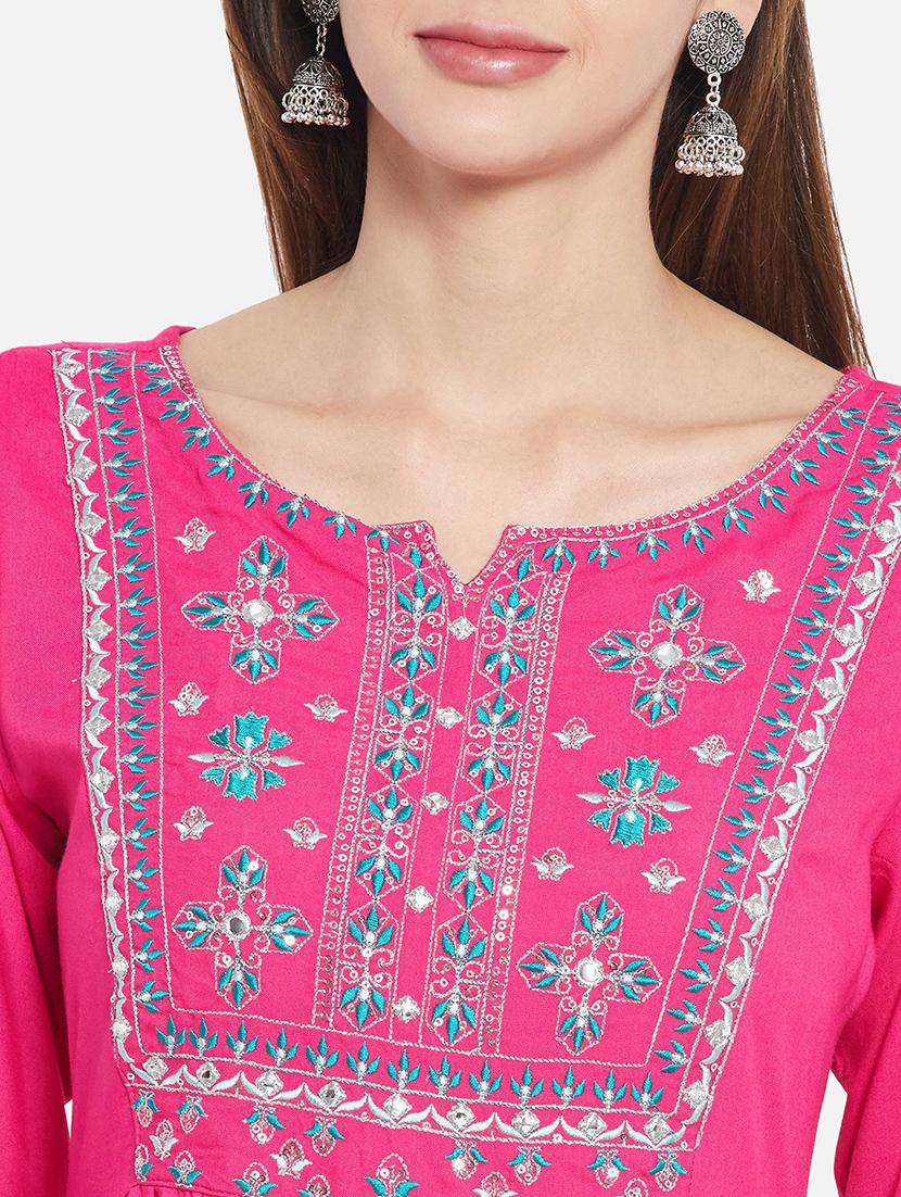 embroidered kurta pant set - 20166995 - Standard Image - 4