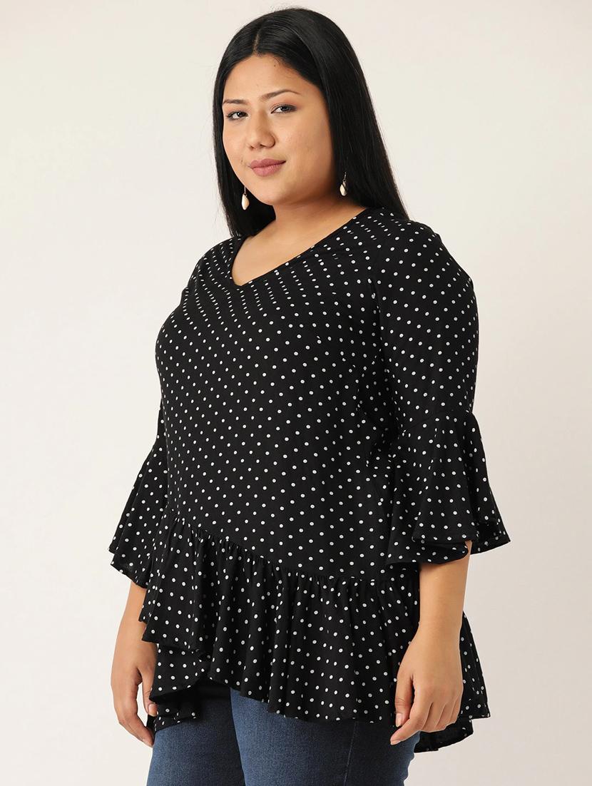 women's layered v neck top - 20167213 - Standard Image - 1