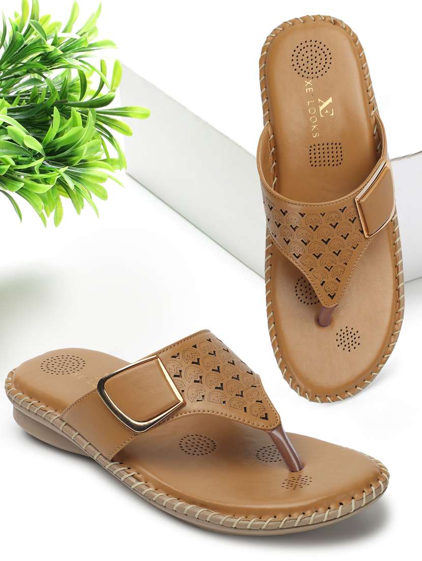 beige toe separator slip on sandal - 20167252 -  Standard Image - 1