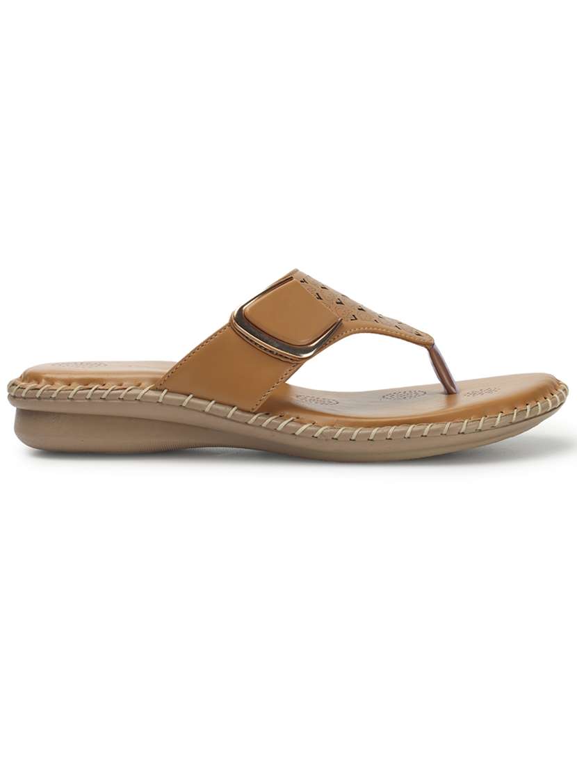 beige toe separator slip on sandal - 20167252 -  Standard Image - 4