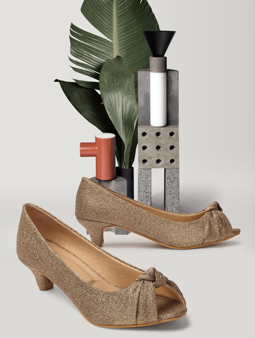 copper peep toe sandal - 20167268 -  Standard Image - 1