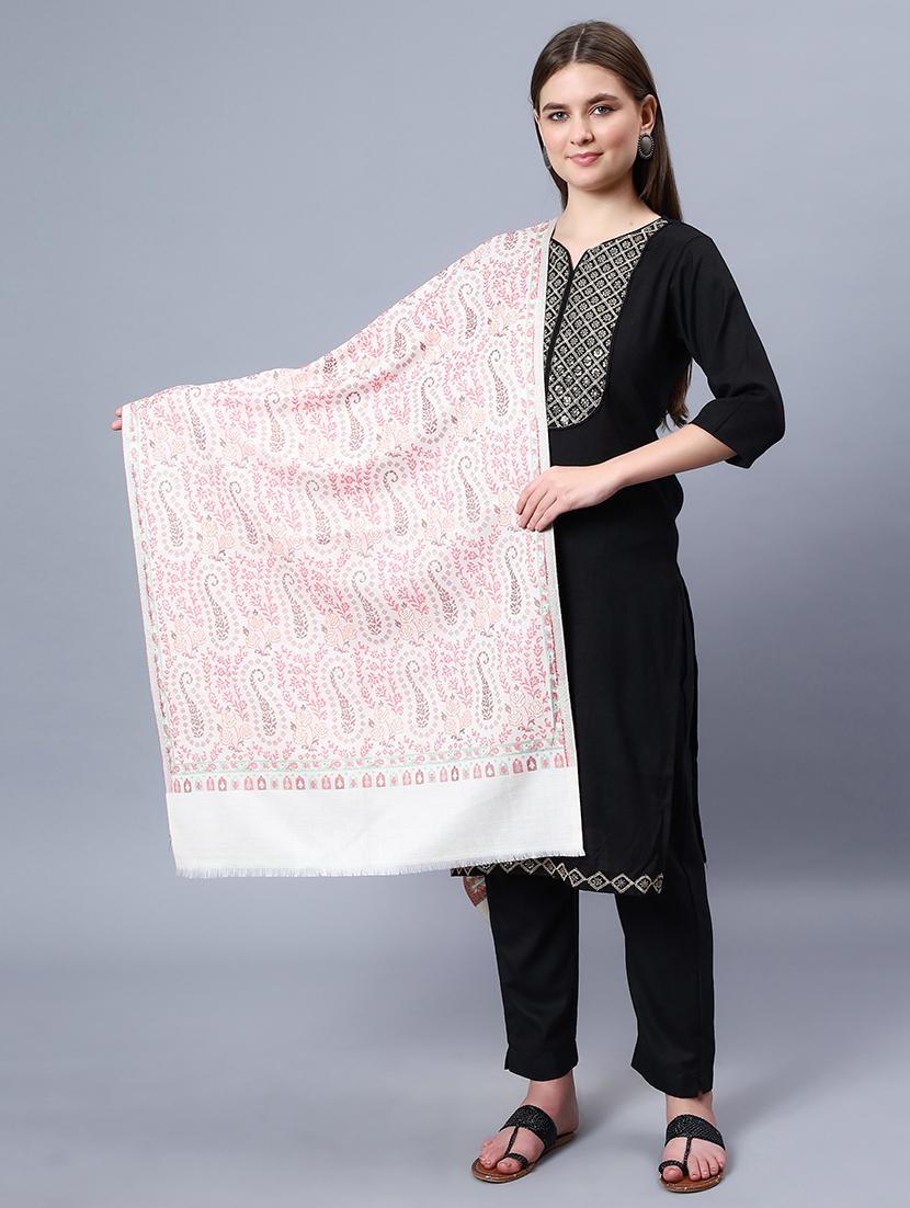 women's self design shawl - 20167313 - Standard Image - 1