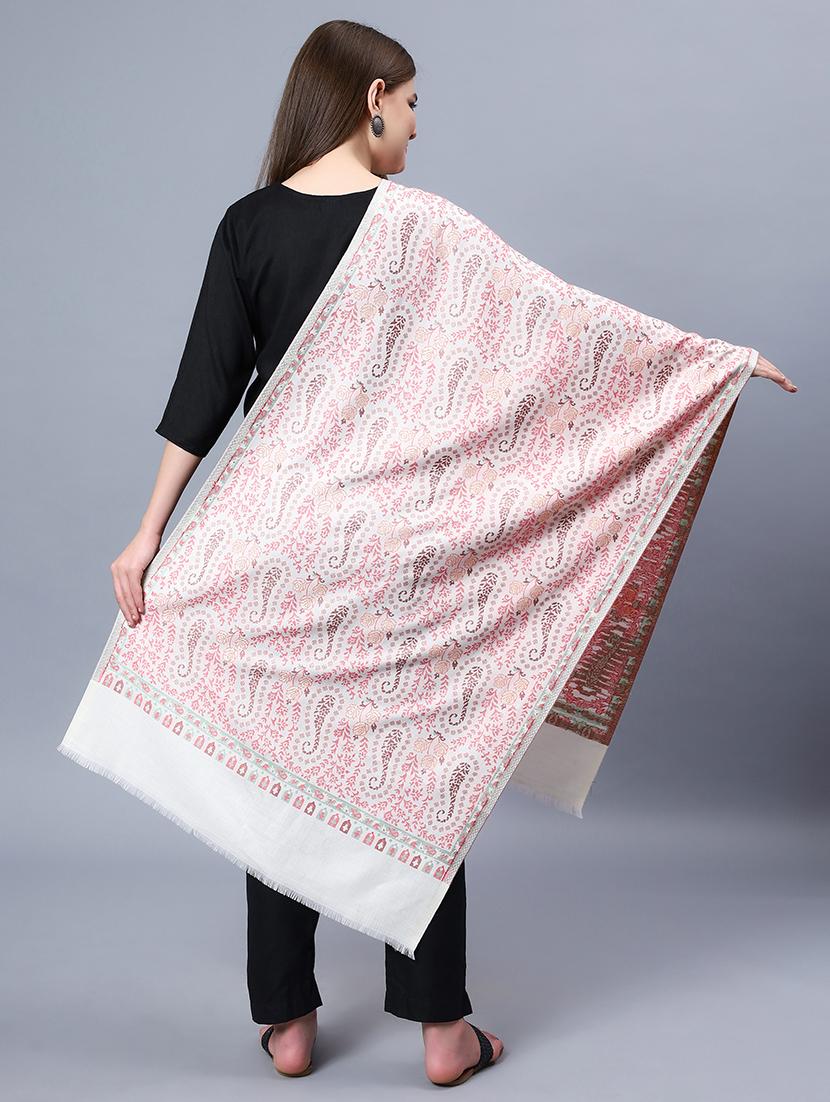 women's self design shawl - 20167313 - Standard Image - 4
