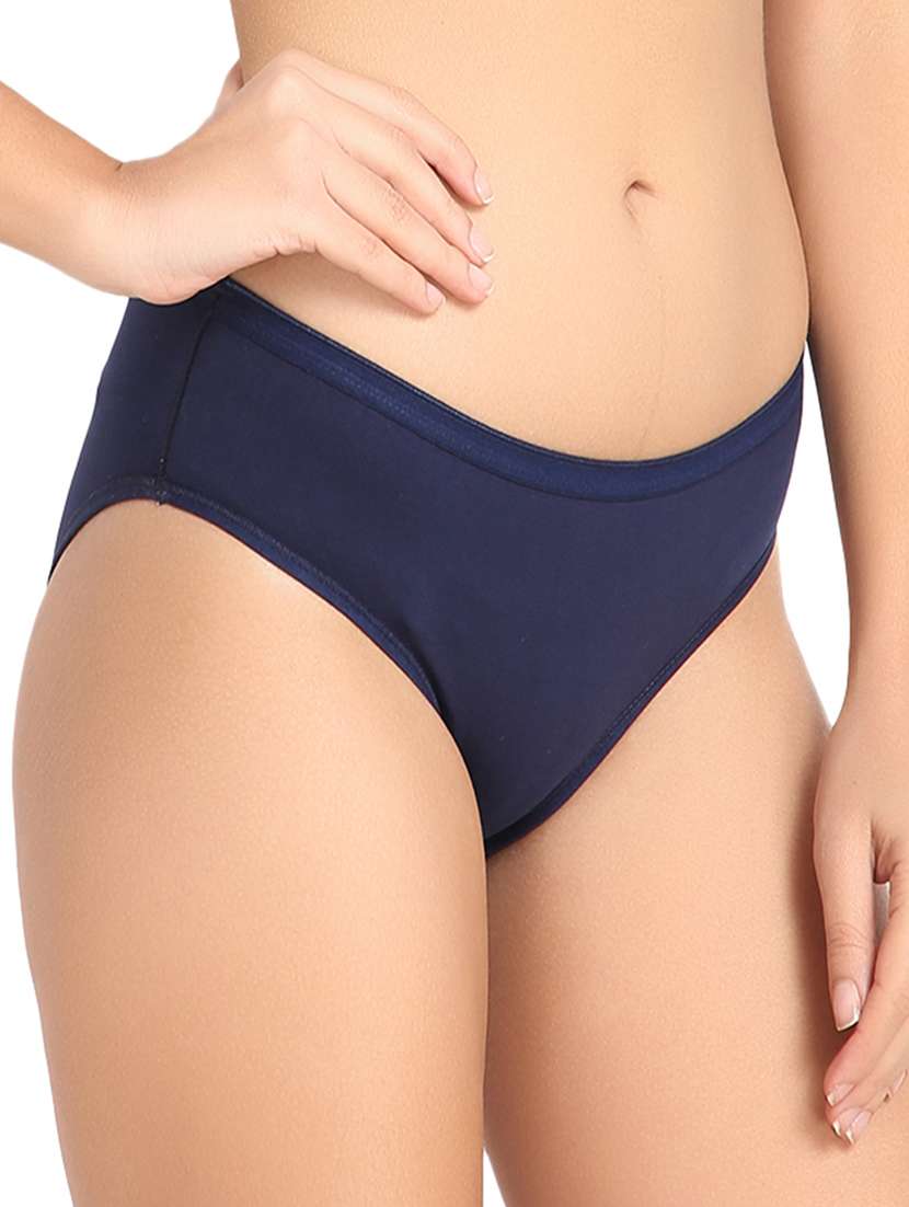 blue solid mid rise hipster panty - 20167373 - Standard Image - 1