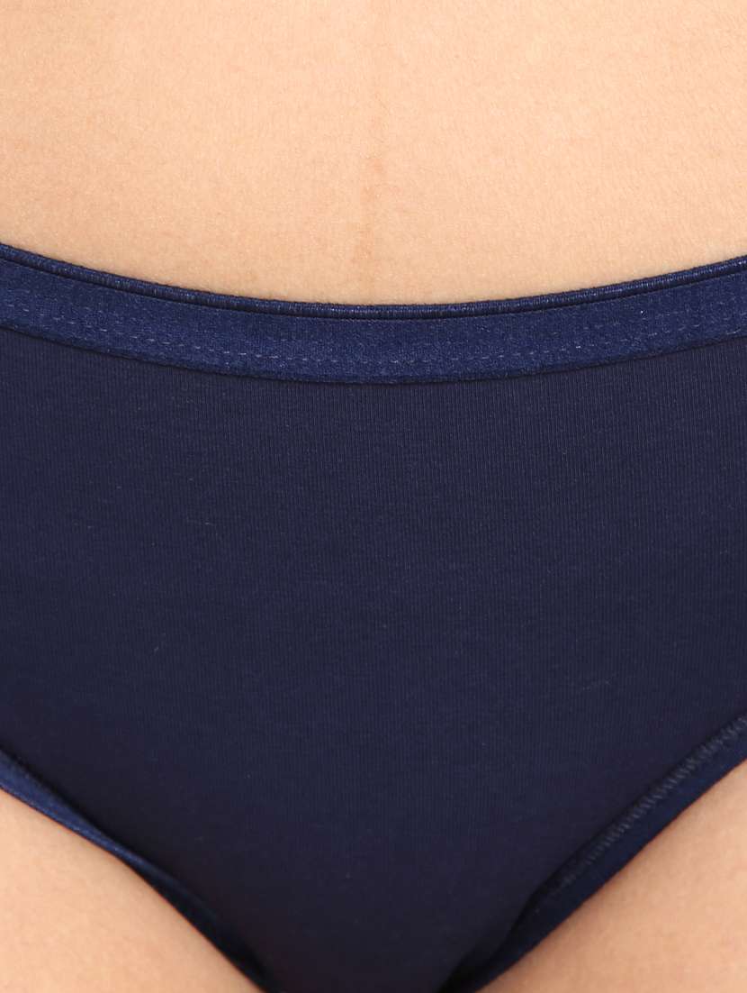 blue solid mid rise hipster panty - 20167373 - Standard Image - 4