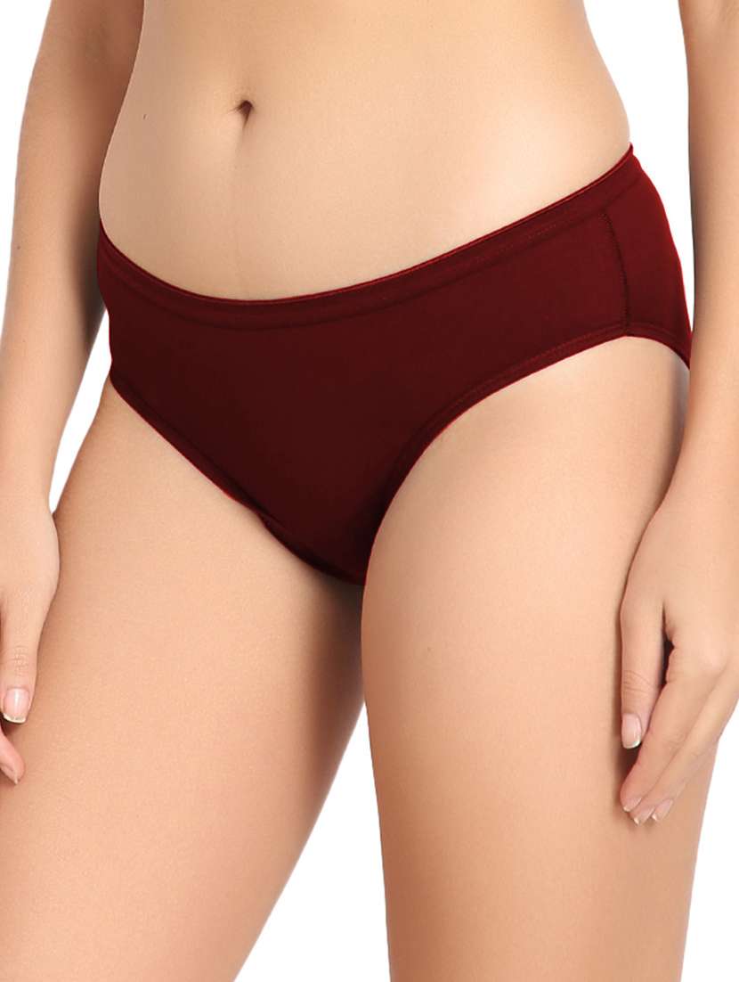 red cotton hipster panty - 20167374 - Standard Image - 1