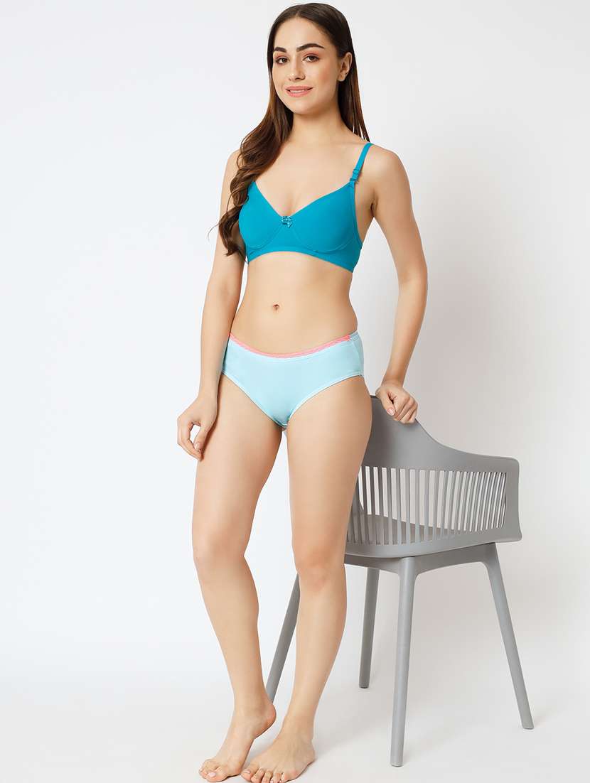 blue cotton blend hipster panty - 20167380 -  Standard Image - 4